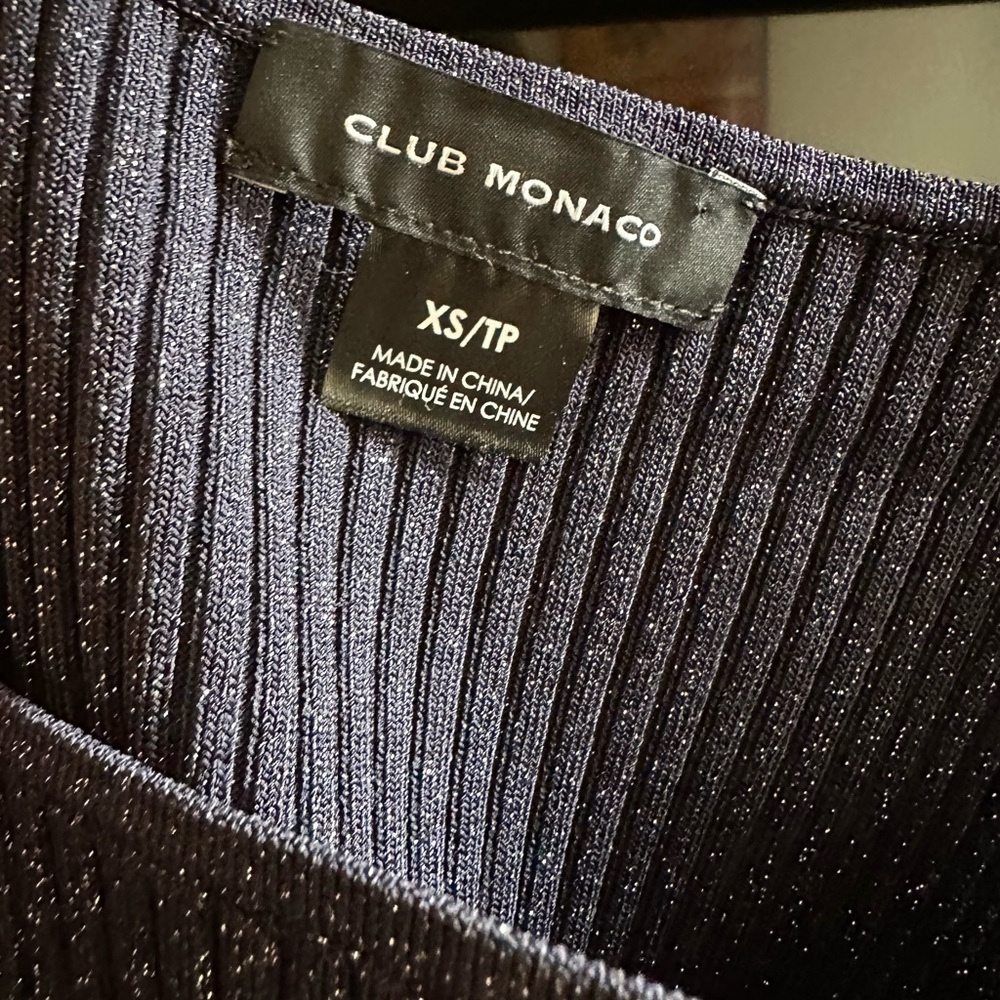 Metallic Ribbed Knit Two-Piece Set - Picture 3 of 6